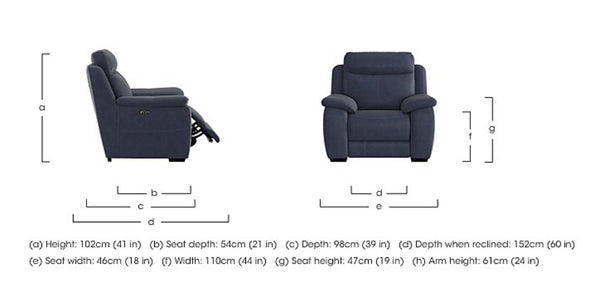 Starlight White Leather Power Recliner Power Headrest Armchair