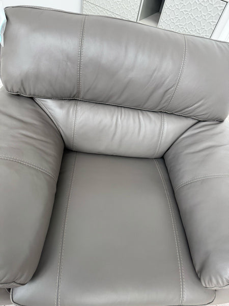 Cozee Armchair Set in Grey Pure Leather
