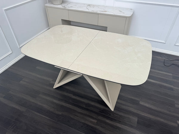 Mirage Small Extending Dining Table marble-effect ceramic top 140-170cm