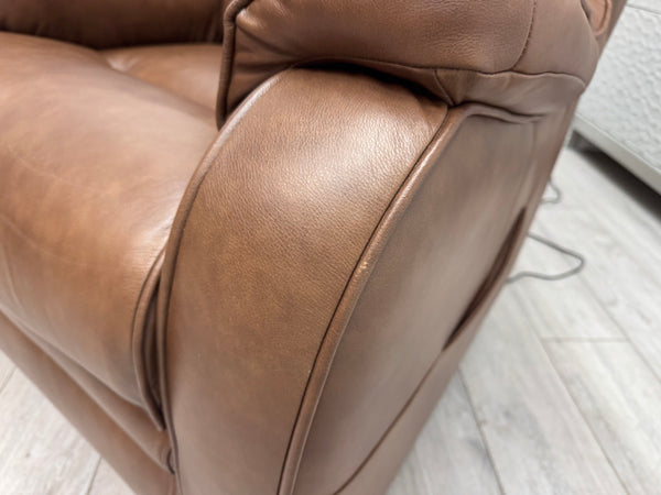 Parker Knoll Boston Leather Lift and Rise Recliner Armchair Brown Leather RRP £3445