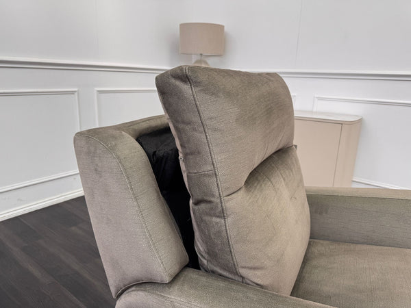 Parker Knoll Chicago Green Velvet Power Recliner Armchair Headrest & Lumbar