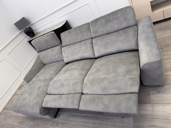 Xavier 3 Seater Fabric Power Recliner Chaise End Sofa L Shape Corner