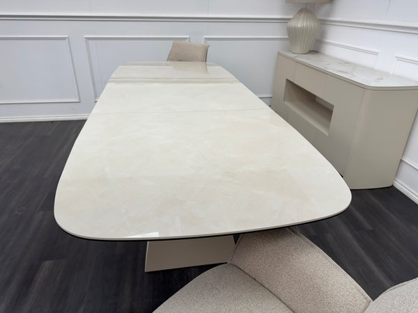 Mirage Large Extending Dining Table marble-effect ceramic top 180-240cm