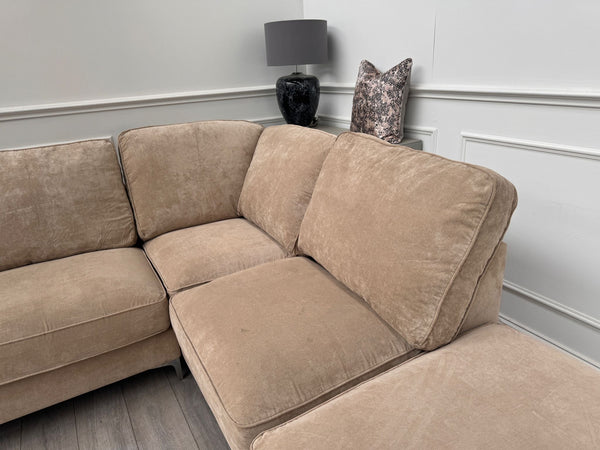 Legend Fabric Terminal End Corner Sofa Footstool Mushroom