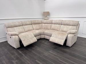 Moreno Large Corner Plush Velvet Set Power Recliner