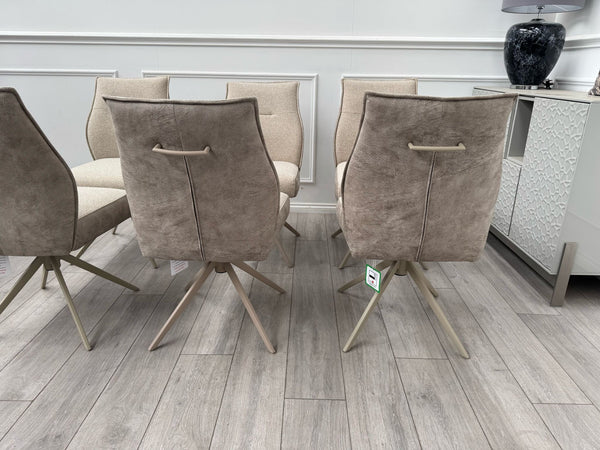 Furniture Village Mirage Taupe Beige Fabric Dining Chair (choose quantity)