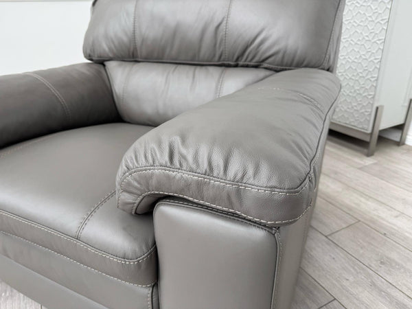 Cozee Armchair Set in Grey Pure Leather