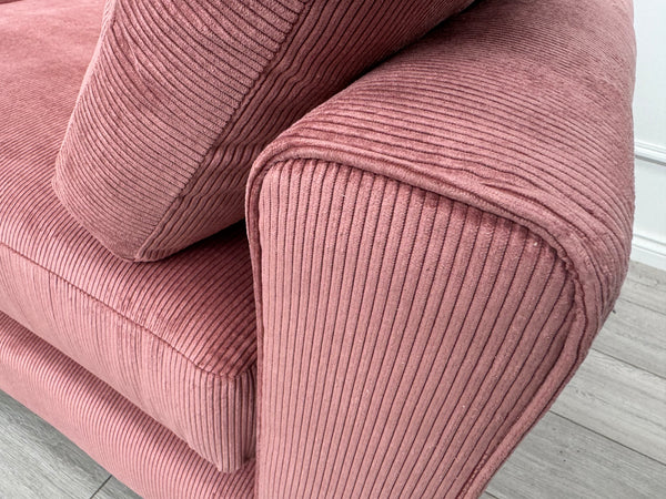 Maya Pink Cord Fabric 3+2 Seater Sofa Set Fast Delivery Available