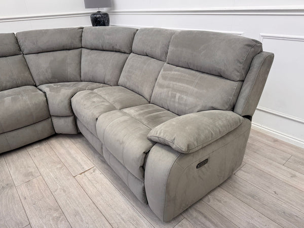 Moreno Large Corner Grey Fabric Power Recliner