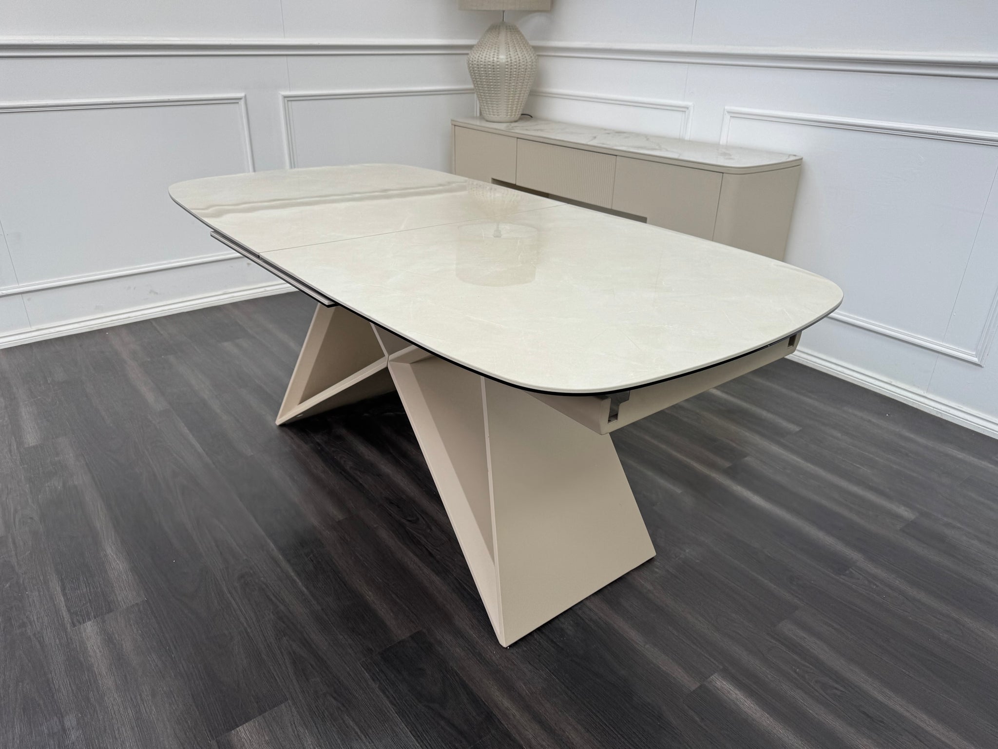 Mirage Large Extending Dining Table marble-effect ceramic top 180-240cm