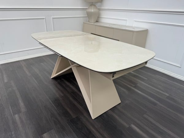 Mirage Large Extending Dining Table marble-effect ceramic top 180-240cm