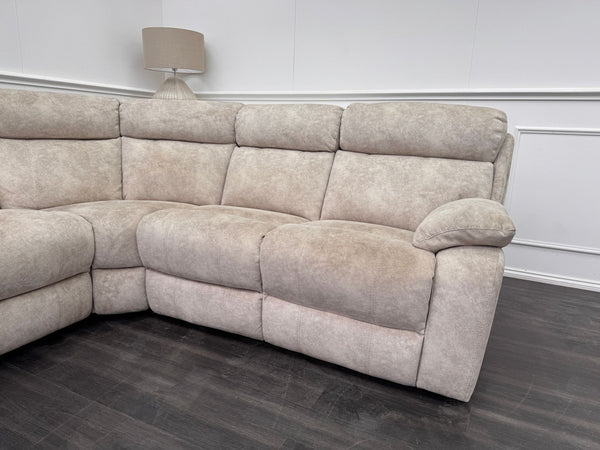 Moreno Large Corner Plush Velvet Set Power Recliner