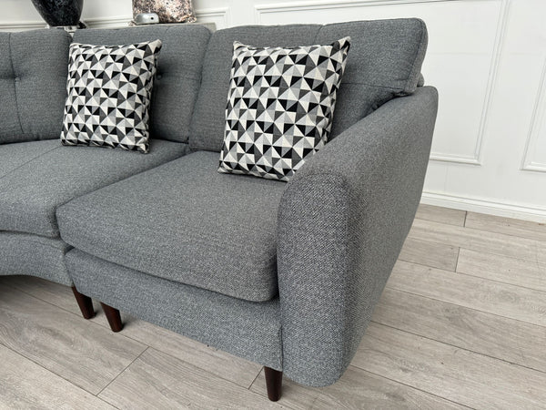 French Connection Grey Fabric Corner Sofa