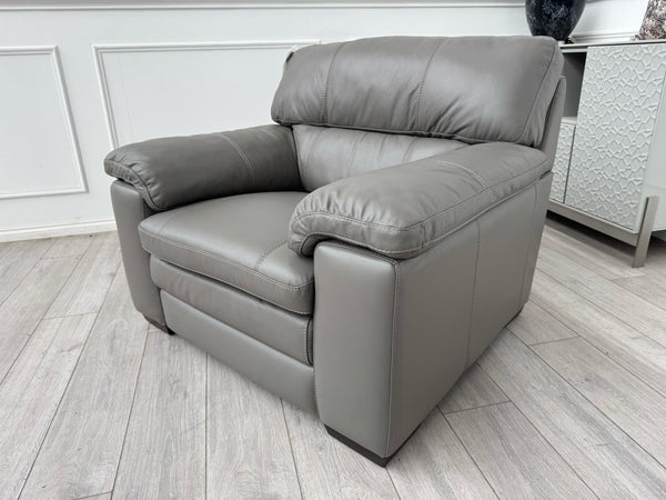 Cozee Armchair Set in Grey Pure Leather