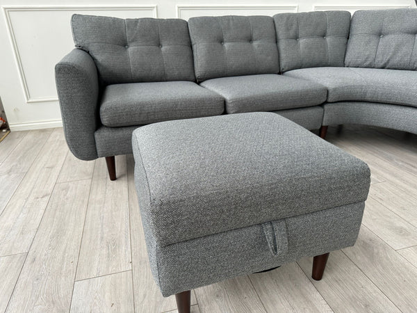 French Connection Grey Fabric Corner Sofa