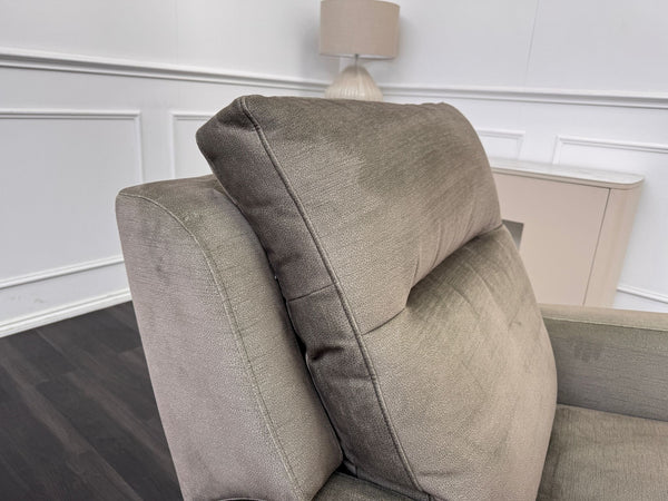 Parker Knoll Chicago Green Velvet Power Recliner Armchair Headrest & Lumbar