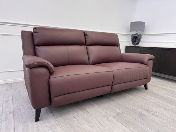 La Z Boy Bella 3 Seater Leather Power Recliner