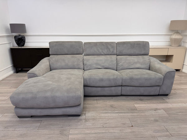 Xavier 3 Seater Fabric Power Recliner Chaise End Sofa L Shape Corner