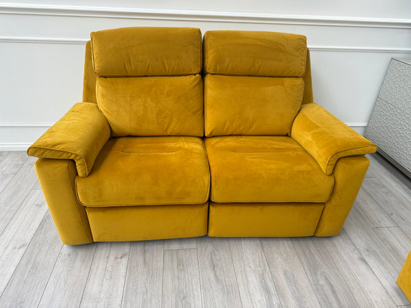 Thornbury/Harper 2+2 Seater Sofa Set Power Recliner Mustard RRP £7590