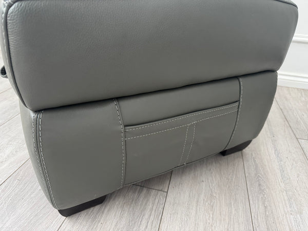 Furniture Village COZEE Elephant Grey Leather Storage Footstool