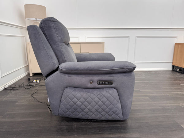 La Z Boy Austin Roxy Shadow Power Recliner Fabric Armchair