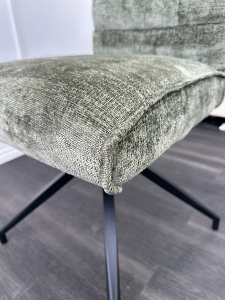 FV Saturn Green Fabric Swivel Dining Chair (Choose Quantity)