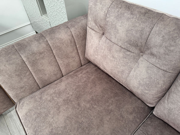 FURNITURE VILLAGE ARIANA 2+2 Seater Sofa Set Classic Back Dapple Chocolate