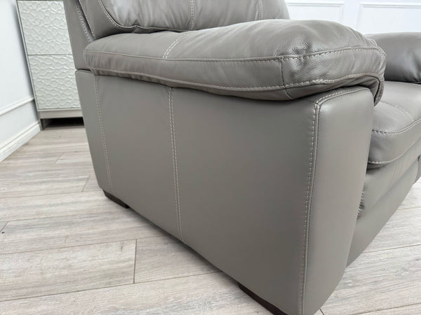 Cozee Armchair Set in Grey Pure Leather