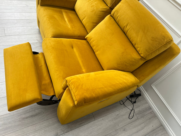 Thornbury/Harper 2+2 Seater Sofa Set Power Recliner Mustard RRP £7590