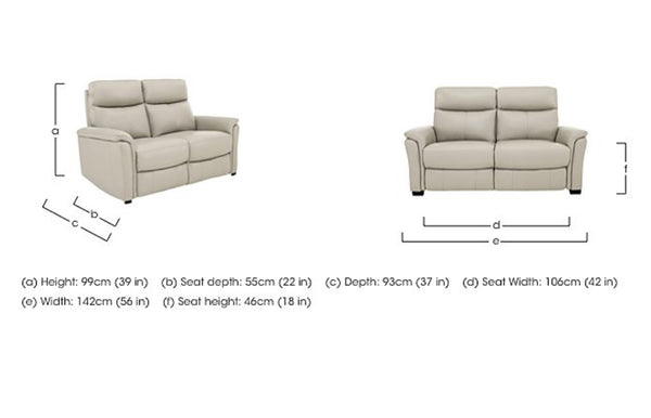 Piccolo Grey Leather 3 & 2 Seater Power Recliner Sofa Set