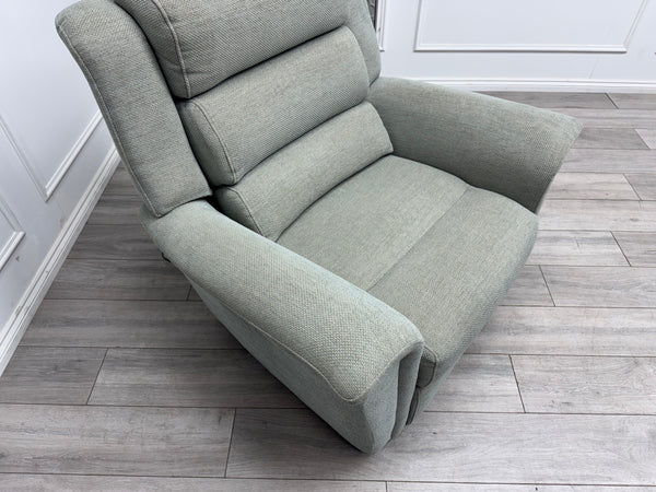 Parker Knoll Colorado Duck Egg Blue Fabric Armchair Power Recliner