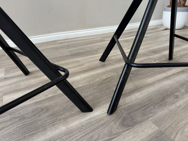 Loki Swivel Bar Stool Grey Charcoal Fabric Swivel Stylish Aesthetic Kitchen Chairs