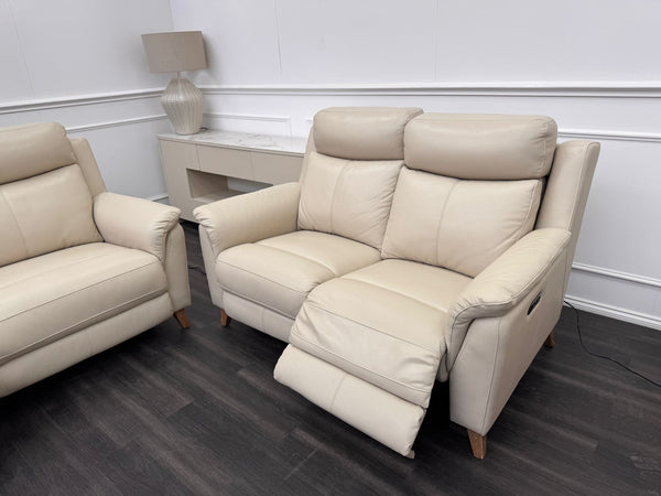 La Z Boy Kenzie Leather 3 & 2 Seater Power Recliner Sofa Set