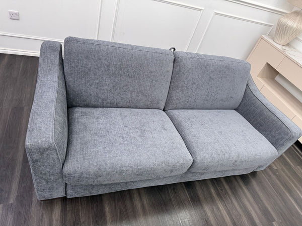 Optimus 3 Seater Grey Fabric Sofa Pull Out Bed Including Mattress