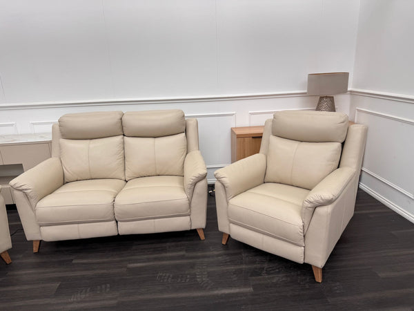 La Z Boy Kenzie Leather 3 & 2 Seater & Armchair Power Recliner Sofa Set