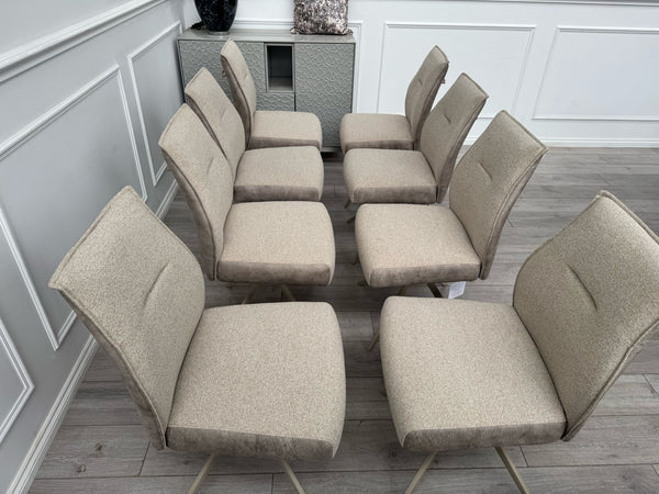 Furniture Village Mirage Taupe Beige Fabric Dining Chair (choose quantity)