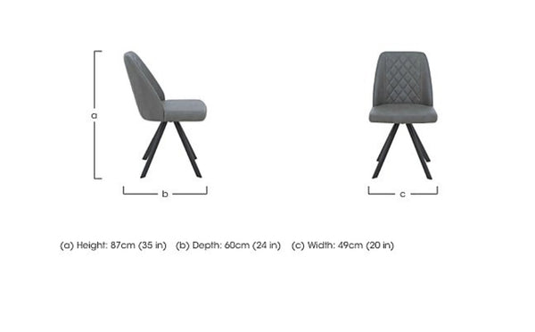 Mars Swivel Dining Chairs Faux Tan Leather Kitchen Chairs