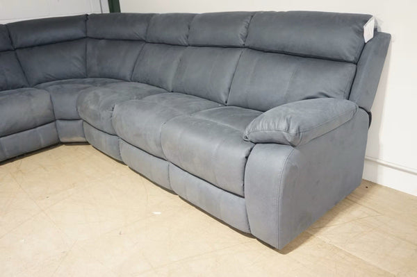 FV Moreno ocean blue saddle fabric standard XL 9 piece U Shape Corner Sofa2