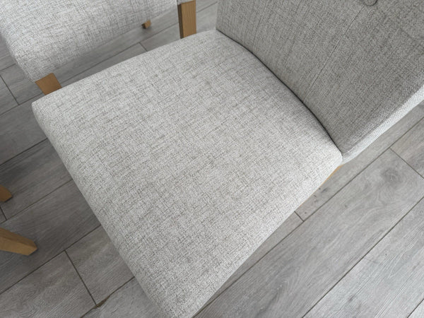 Furniture Village Augusta Cream Fabric Set Of 4 Roll Back Dining Chairs5