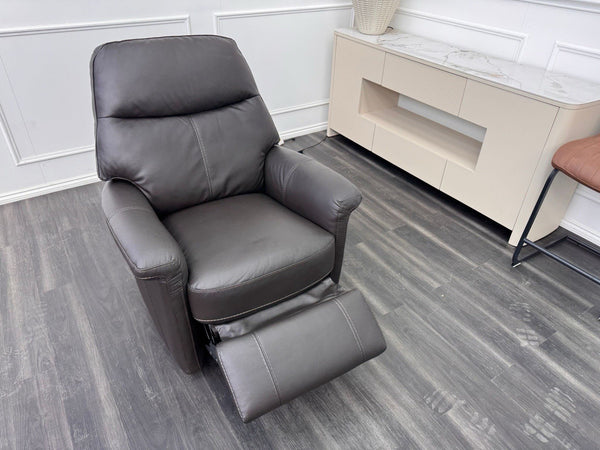 FV Lille Dark Brown Leather Armchair Power Recliner4