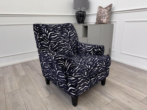 Furniture Village Sasha Accent Black And White Zebra Strip Fabric0