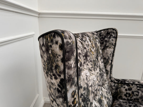 Parker Knoll Modern Classics Wing Chair Inca Smoke Fabric RRP £15953