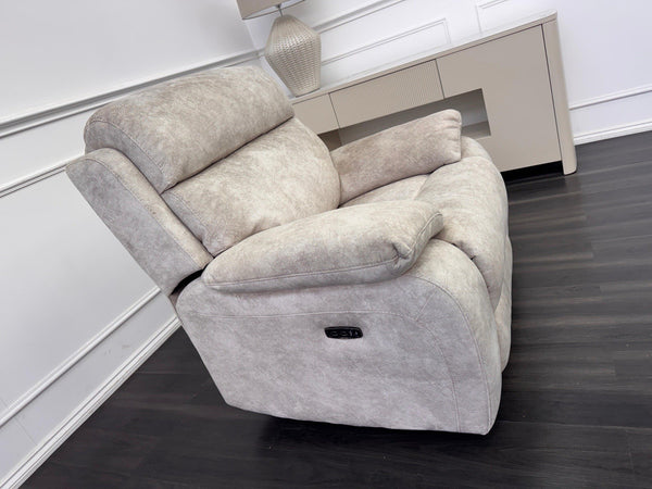 Furniture Village Moreno Cream Fabric Armchair Electric Power Recliner5