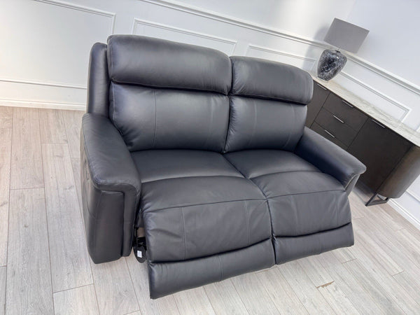 LA Z BOY PARIS Power Recliner 3 Seater Sofa In Black Leather Power Headrest7
