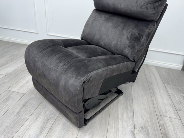Sofology Radleigh Middle Section Power Recliner & Headrest Velvet Charcoal Grey9