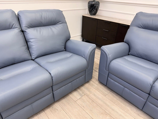 Parker Knoll Hudson 23 Roma Storm Leather Static 3+3 Seater Sofa Set RRP £832012