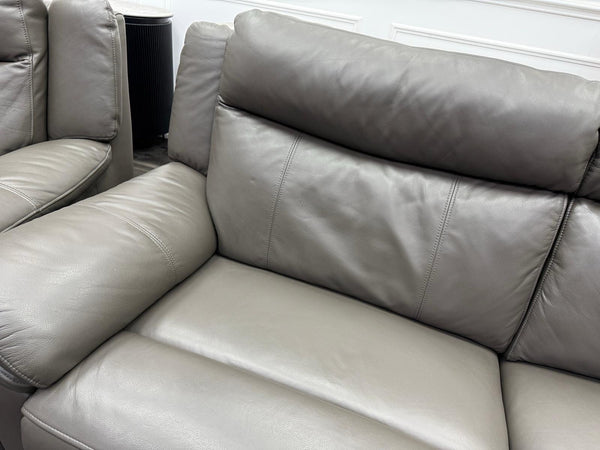 DFS Wren Power Recliner 3+2 Seater Sofa Set In Grey Leather5