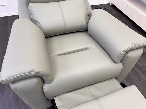 G Plan Thornbury Olive Leather Power Recliner Armchair12