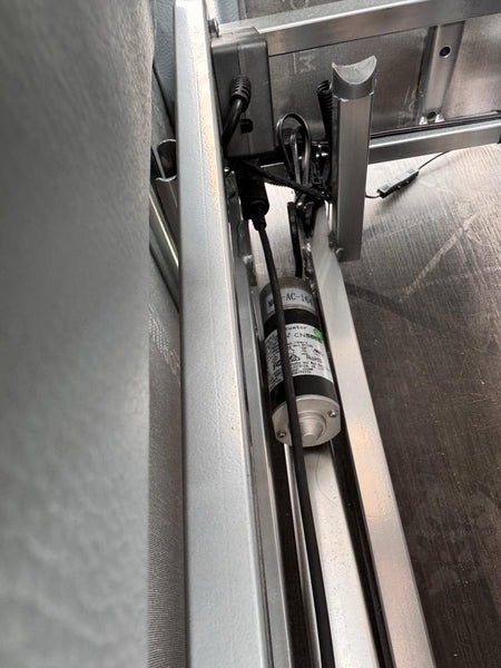 DFS Sonno 3 Seater Sofabed In Baby Blue Leather Electric Power Pull Out21