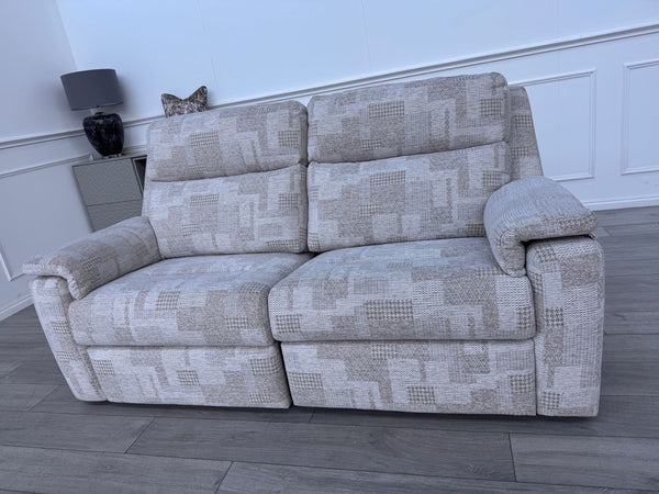 G Plan Thornbury 3 Seater Sofa Patterned Beige Fabric Power Recliner9